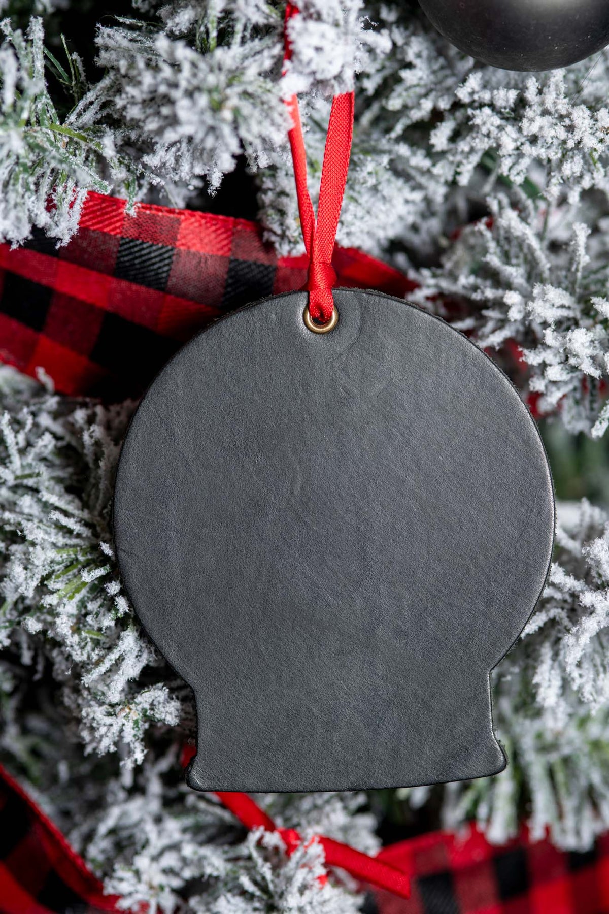 Snow Globe | Leather Ornament