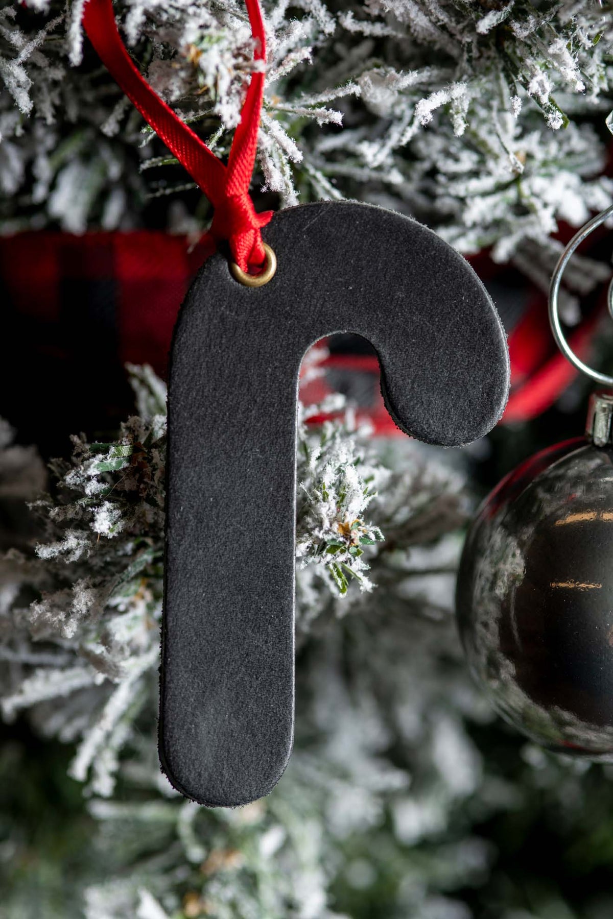 Candy Cane | Leather Ornament