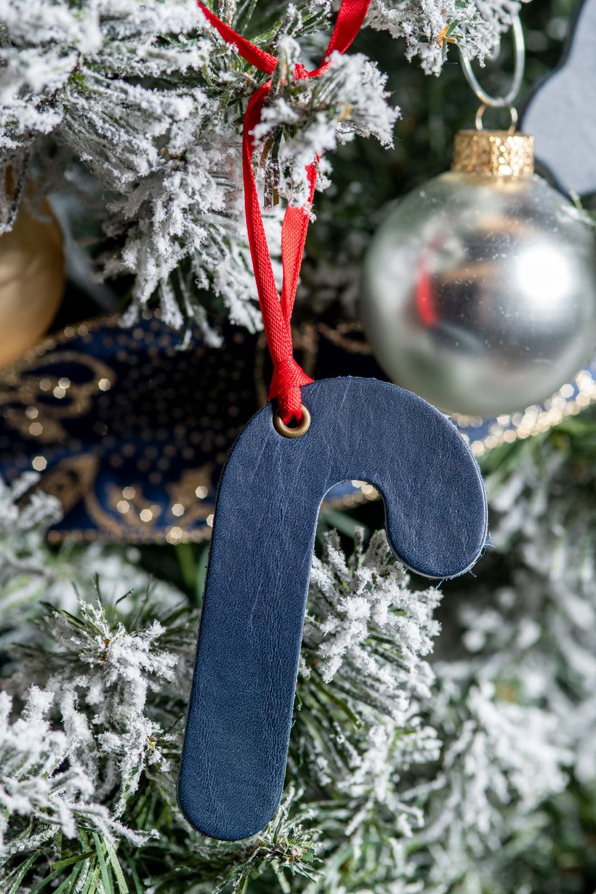 Candy Cane | Leather Ornament