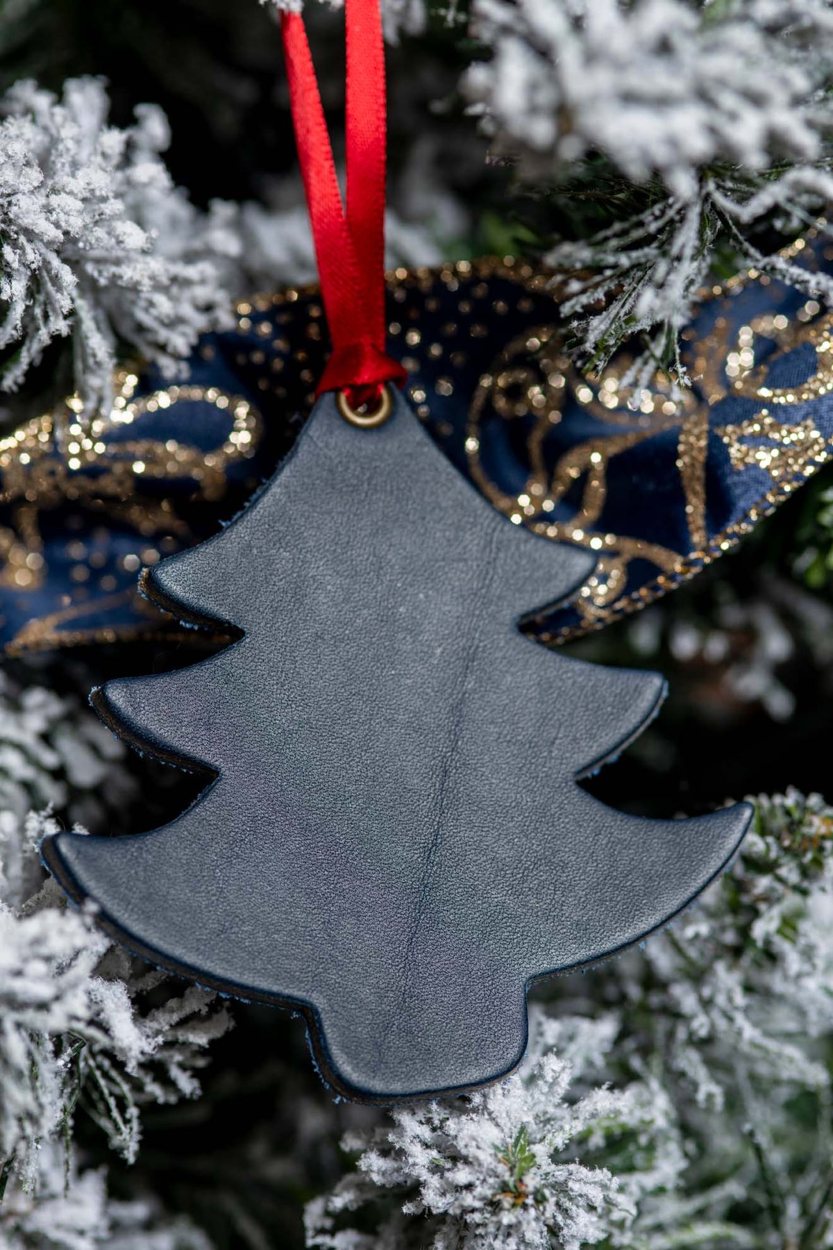 Blue Spruce | Leather Ornament