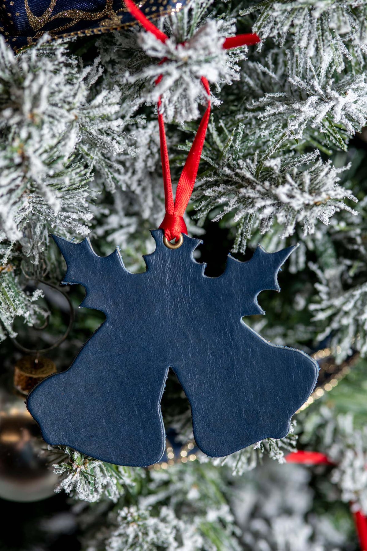 Bells &amp; Holly | Leather Ornament