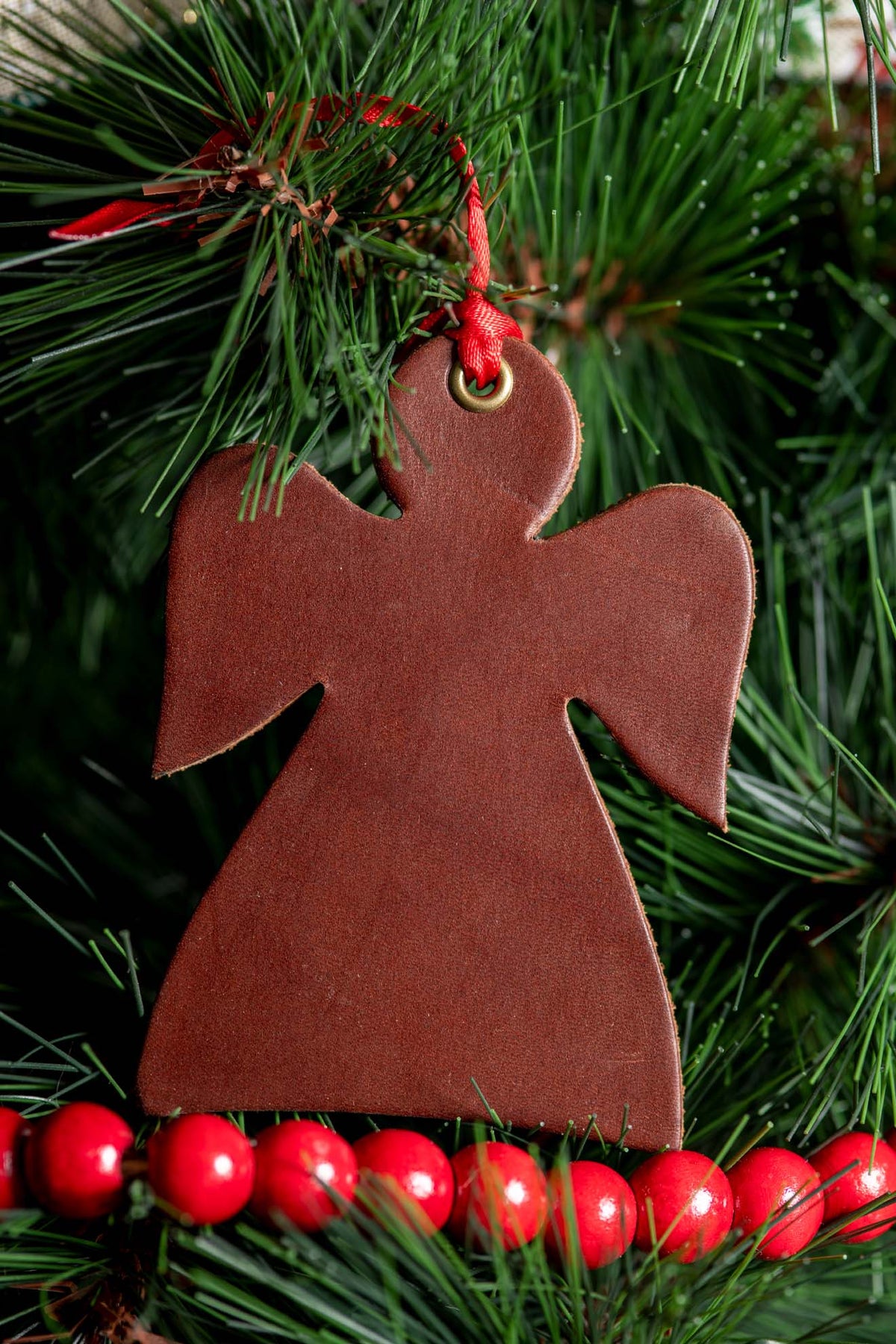 The Herald Angel | Leather Ornament