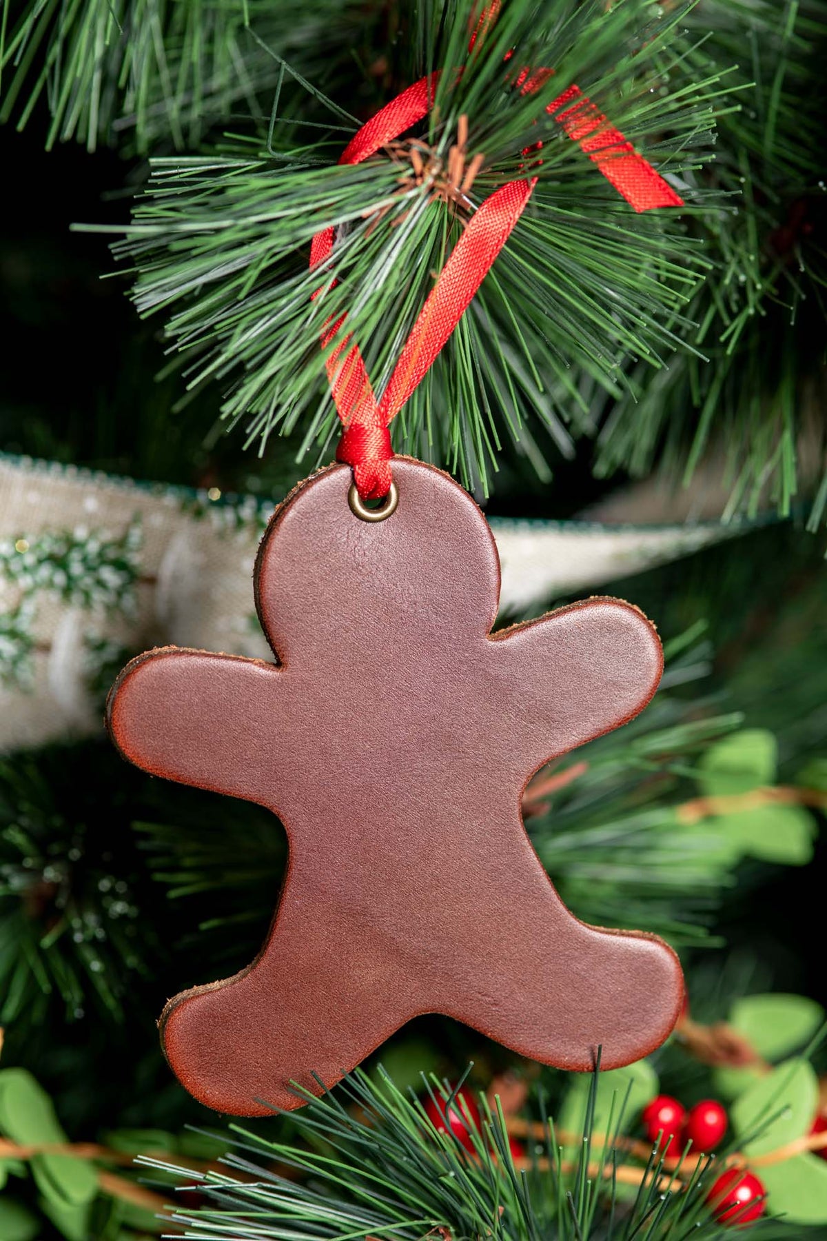The Gingerbread Man | Leather Ornament