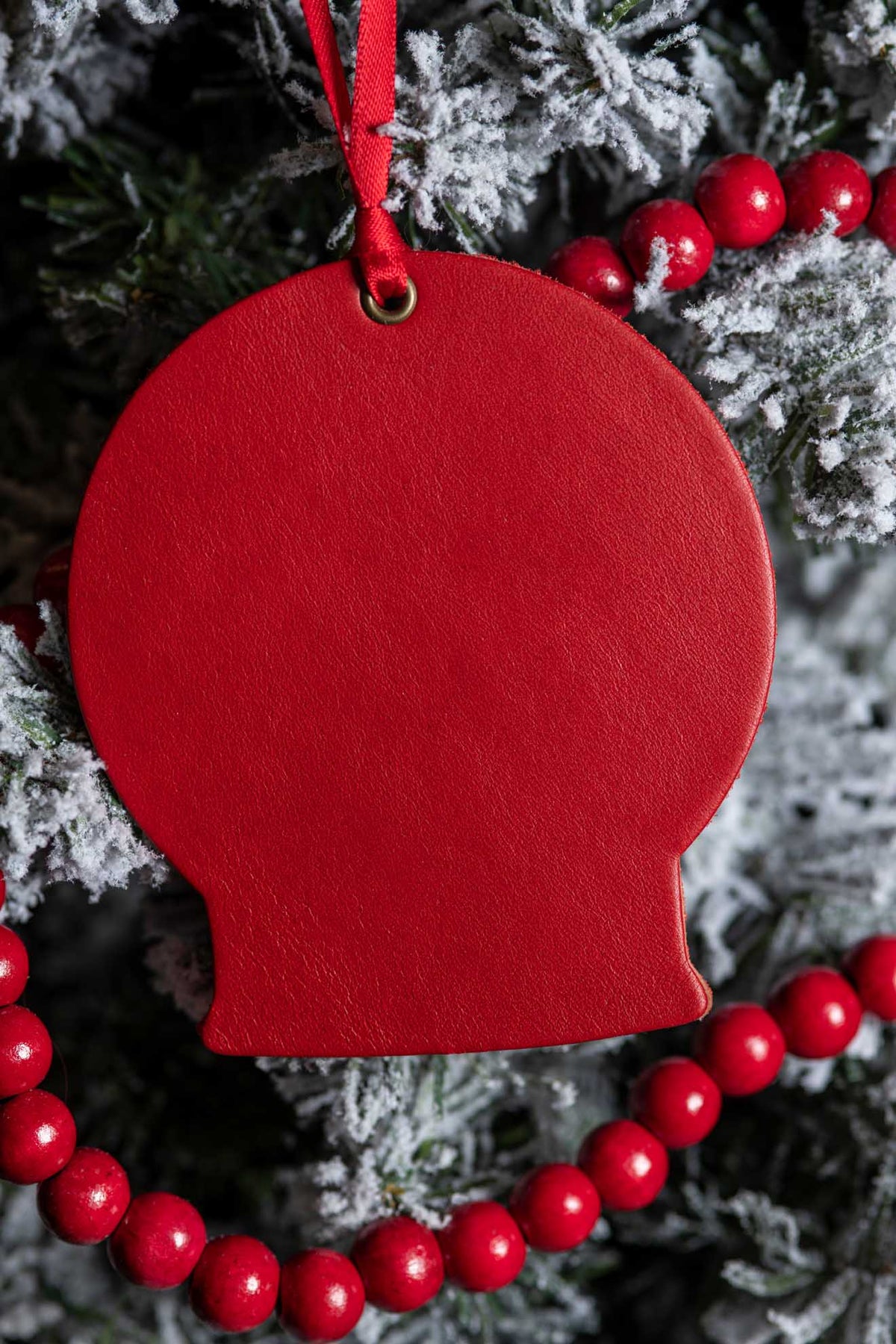 Snow Globe | Leather Ornament