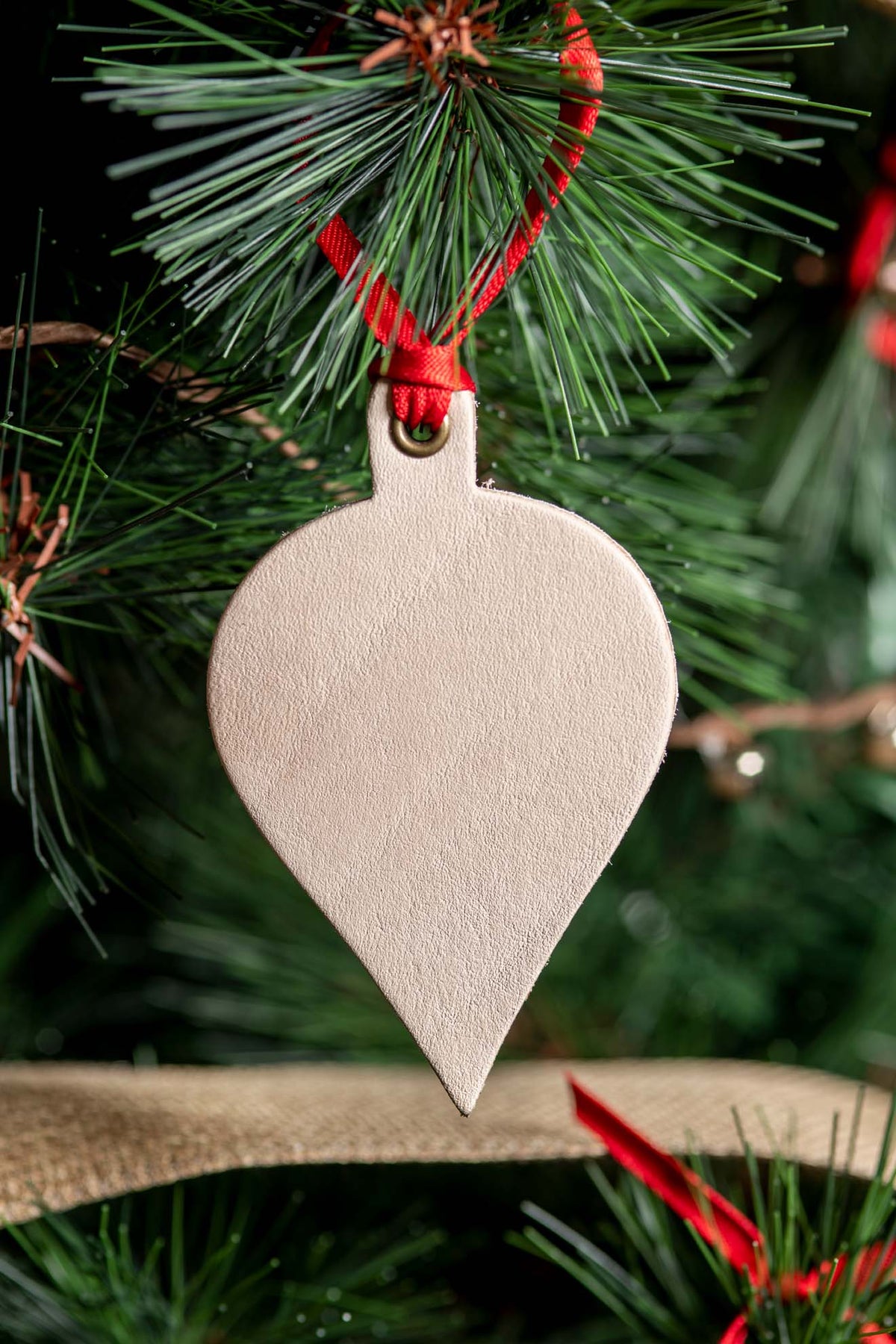 Teardrop Ornament | Leather Ornament