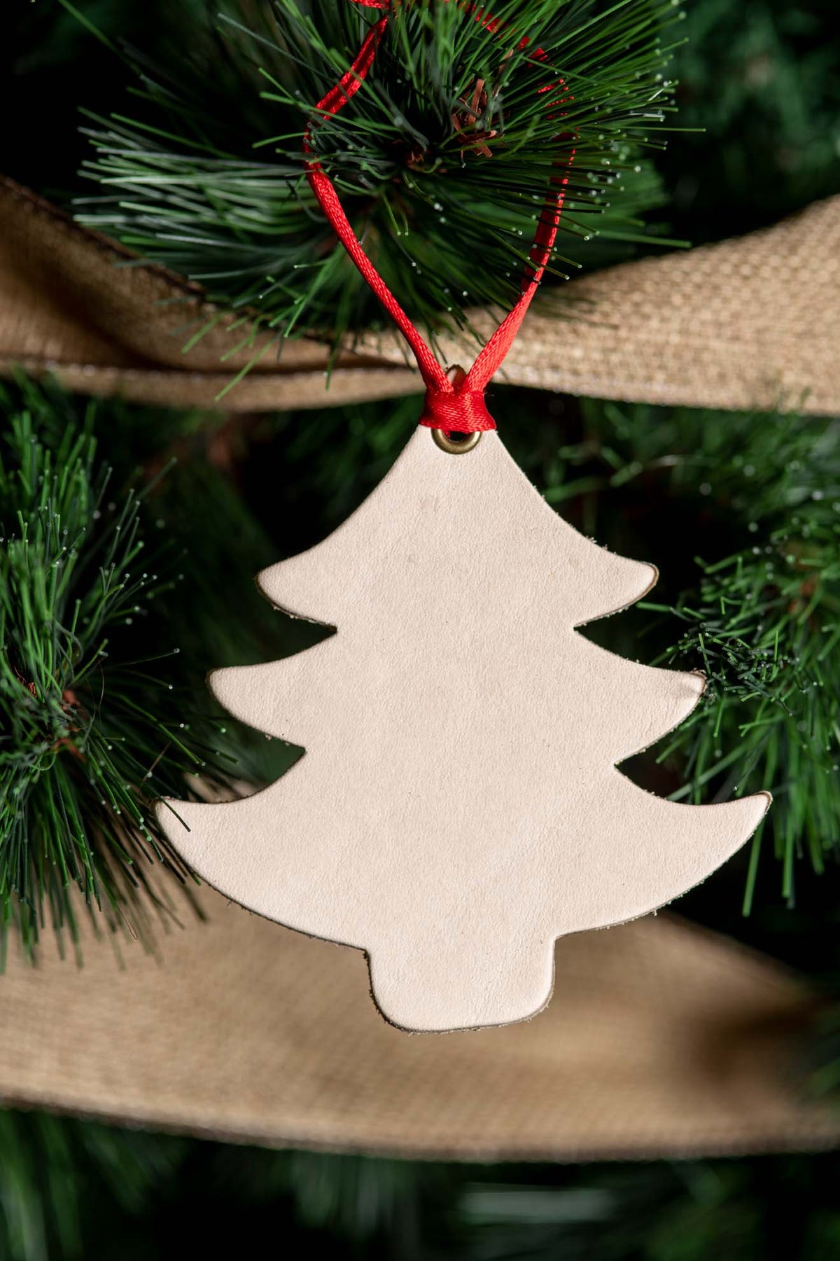 Candy Cane | Leather Ornament