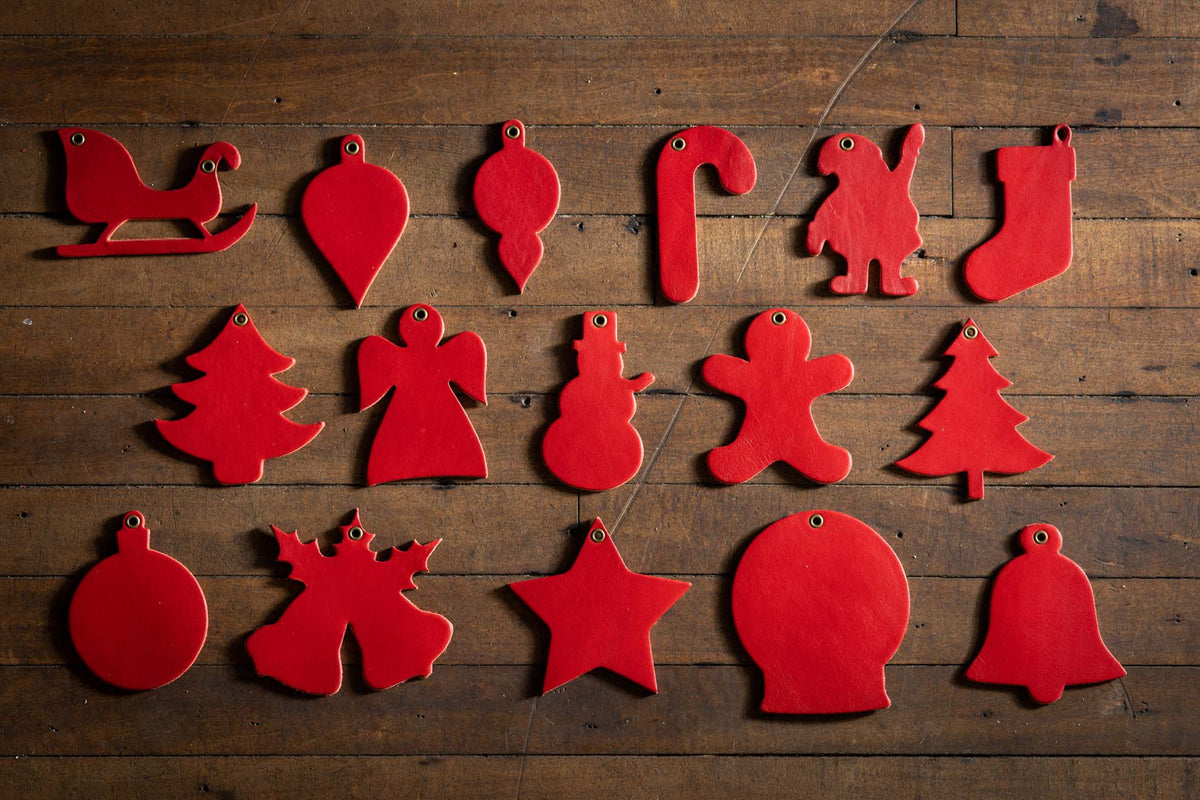 Red Ornament Collection | Leather Ornaments