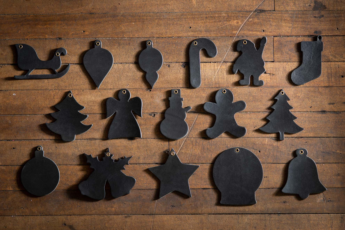 Black Ornament Collection | Leather Ornaments