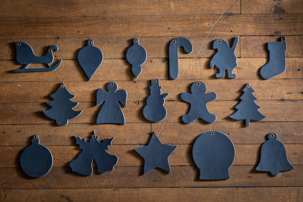 Blue Ornament Collection | Leather Ornaments