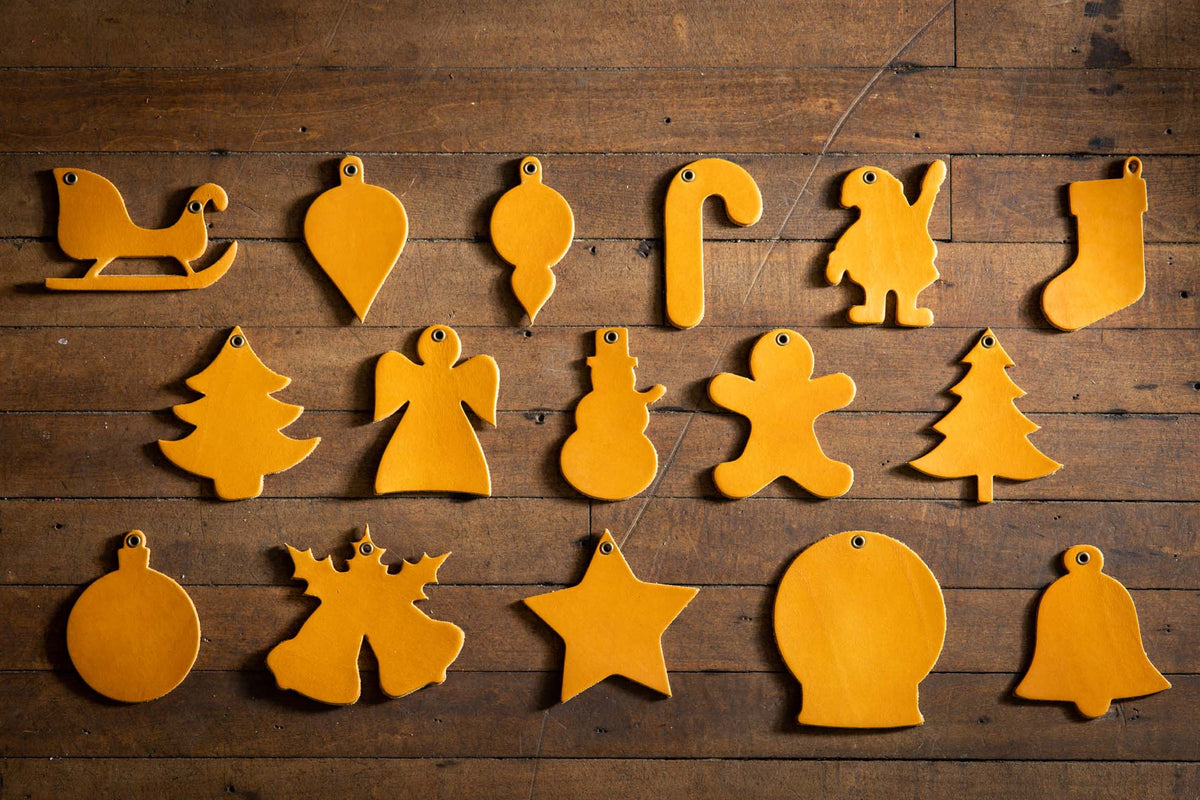 Yellow Ornament Collection | Leather Ornaments
