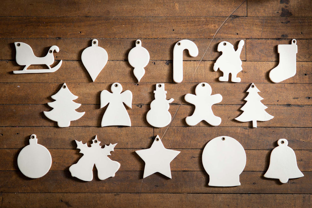White Ornament Collection | Leather Ornaments