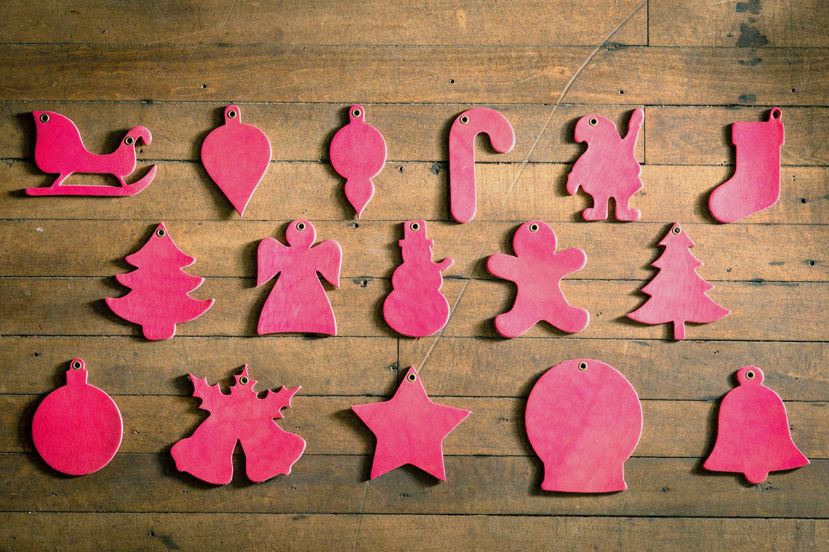 Pink Ornament Collection | Leather Ornaments