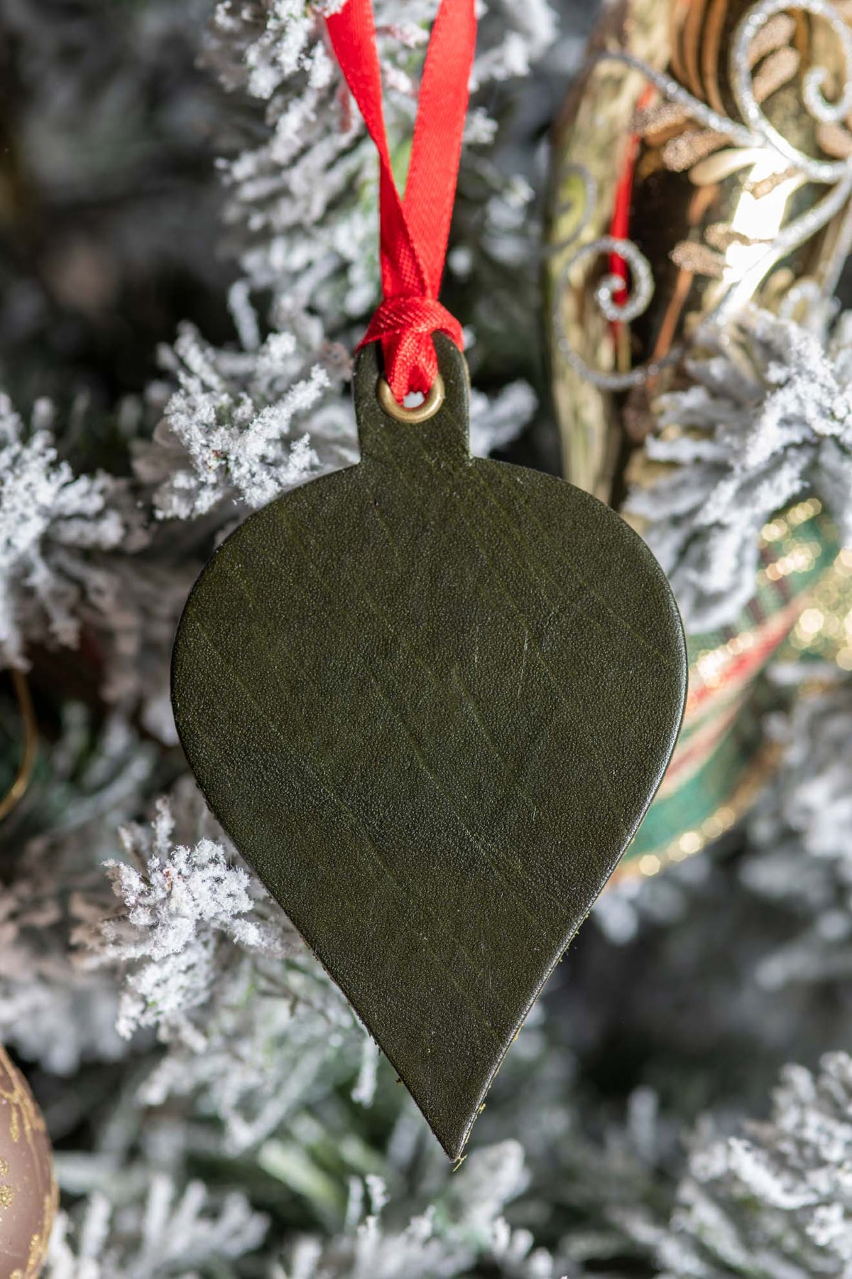 Teardrop Ornament | Leather Ornament