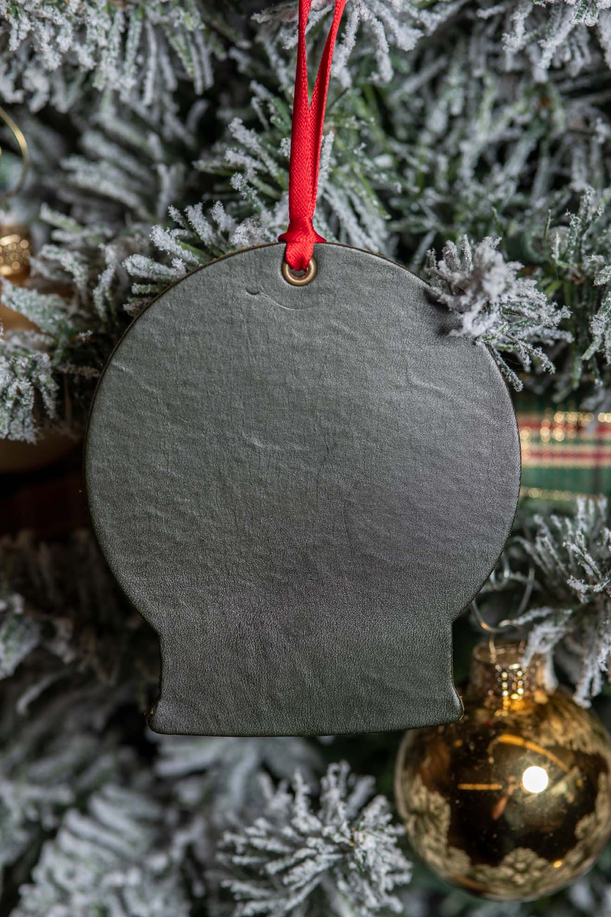 Snow Globe | Leather Ornament