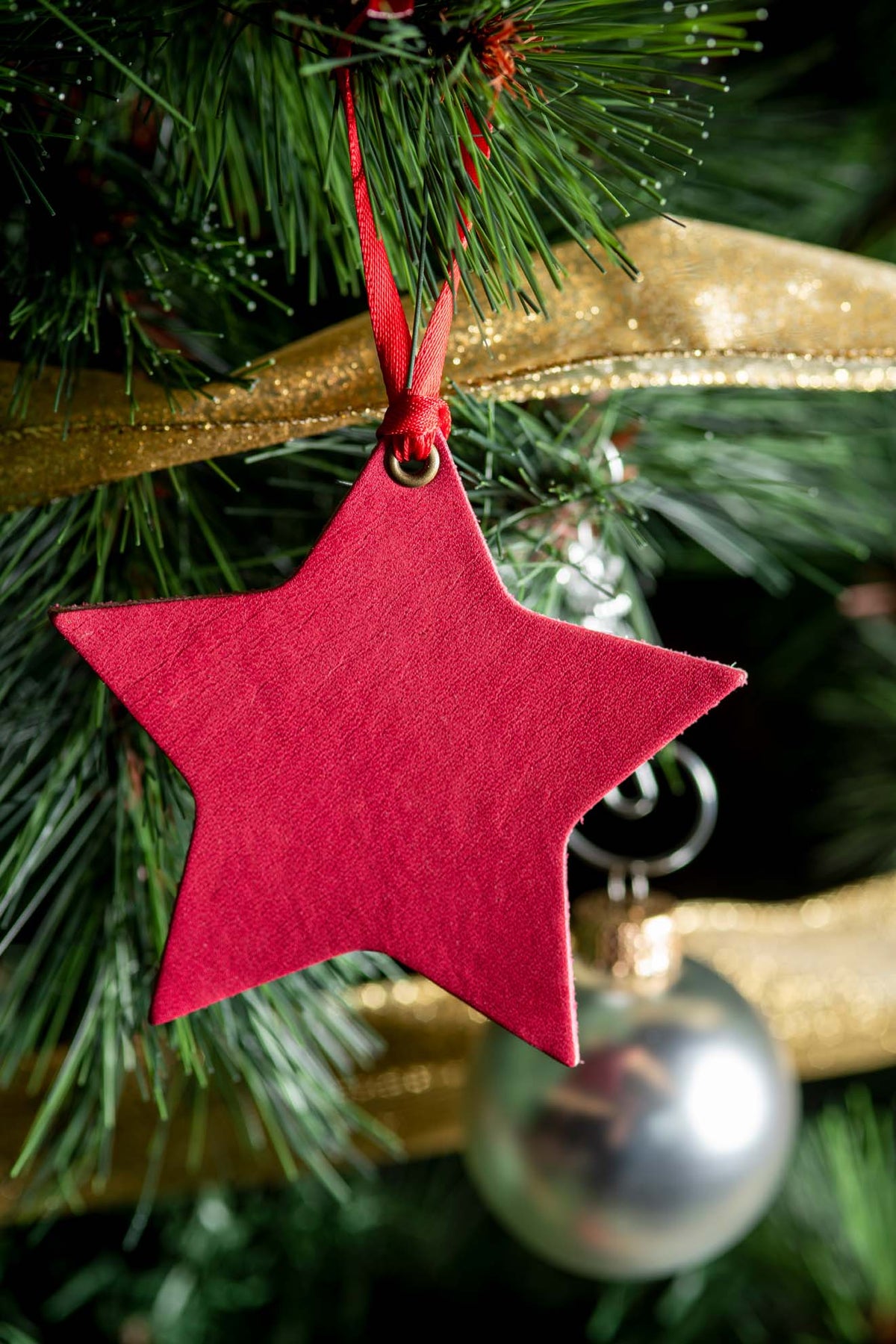 Nighttime Star | Leather Ornament