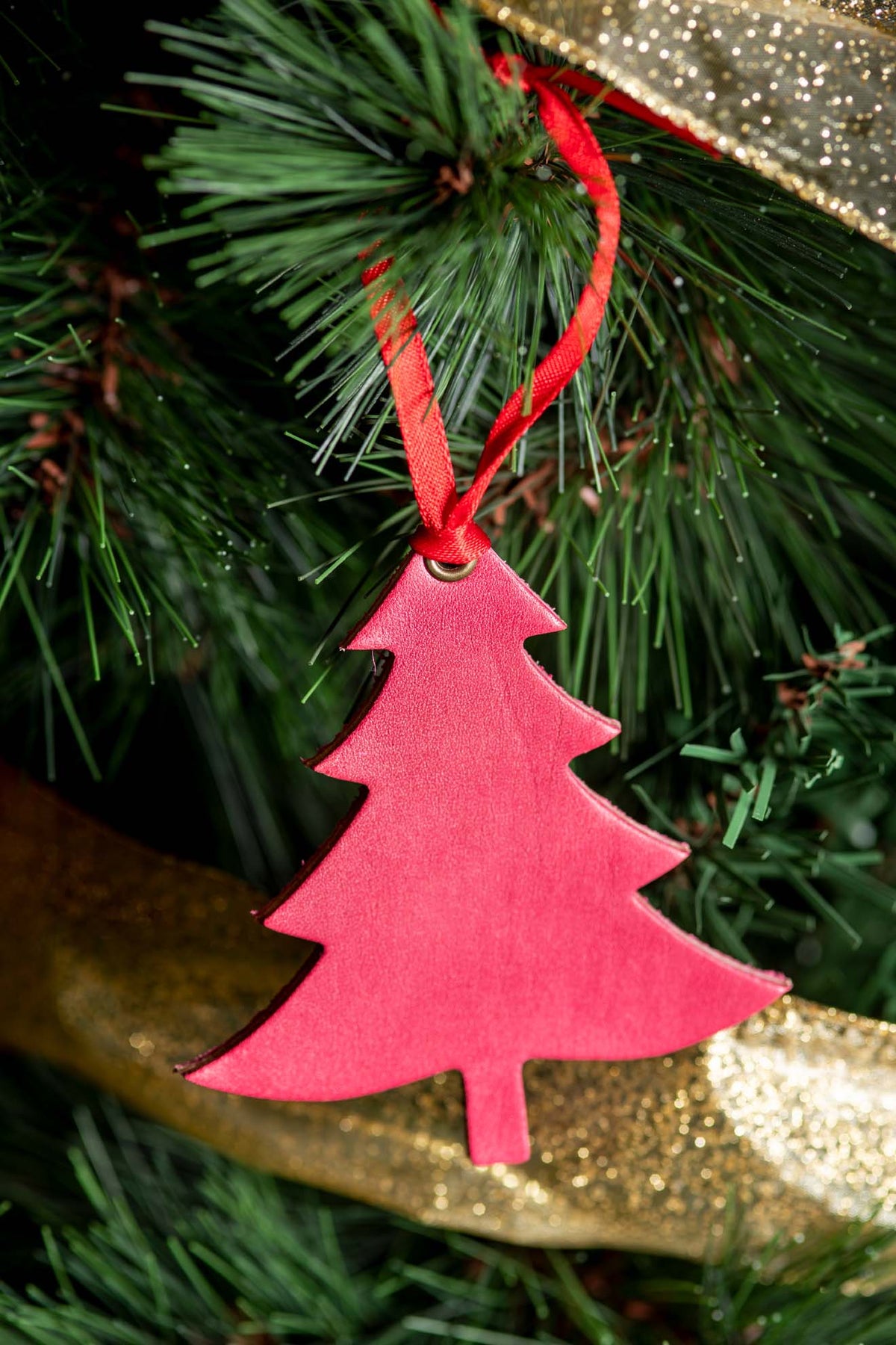 Balsam Fir | Leather Ornament