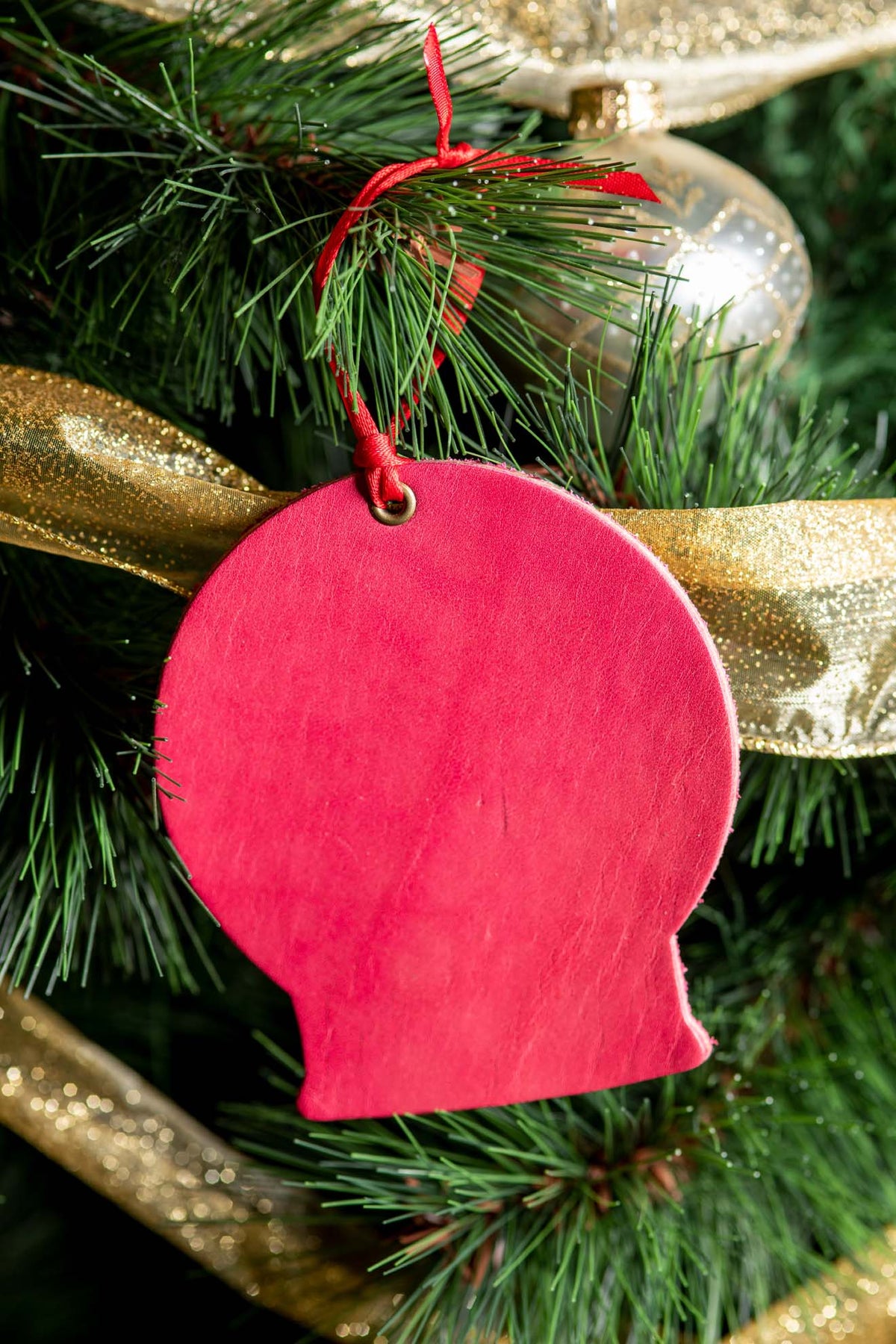 Snow Globe | Leather Ornament