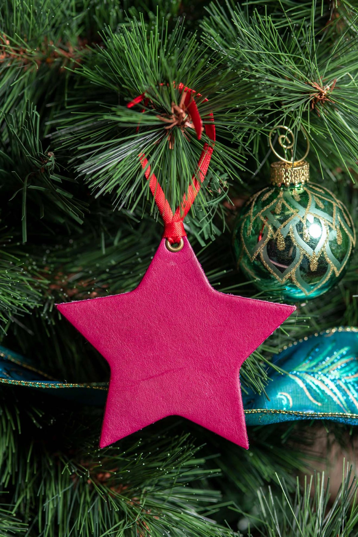 Nighttime Star | Leather Ornament