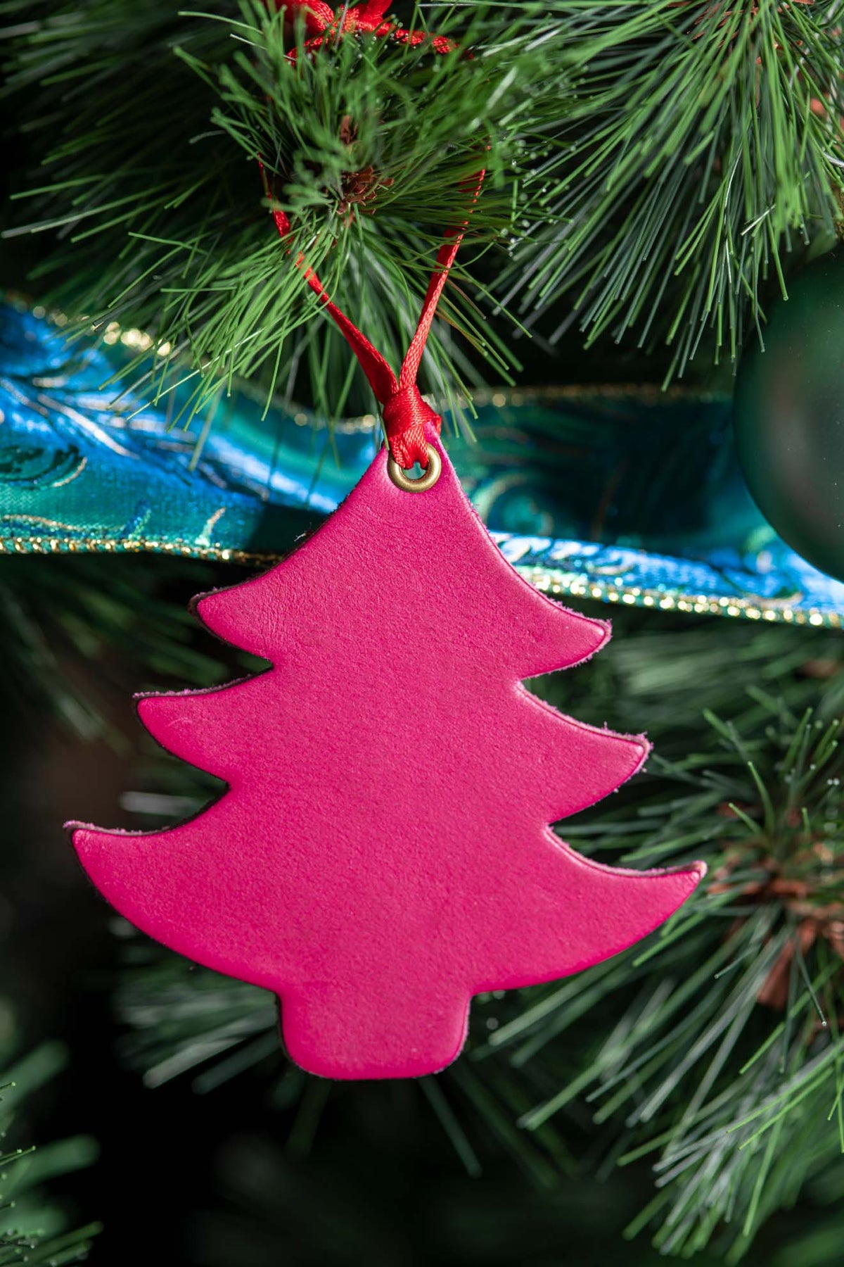 Blue Spruce | Leather Ornament