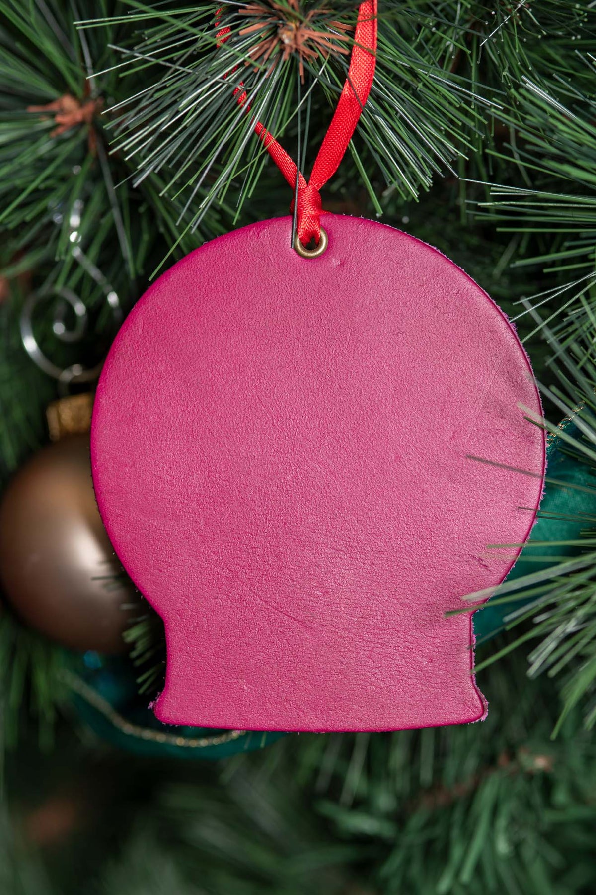 Snow Globe | Leather Ornament