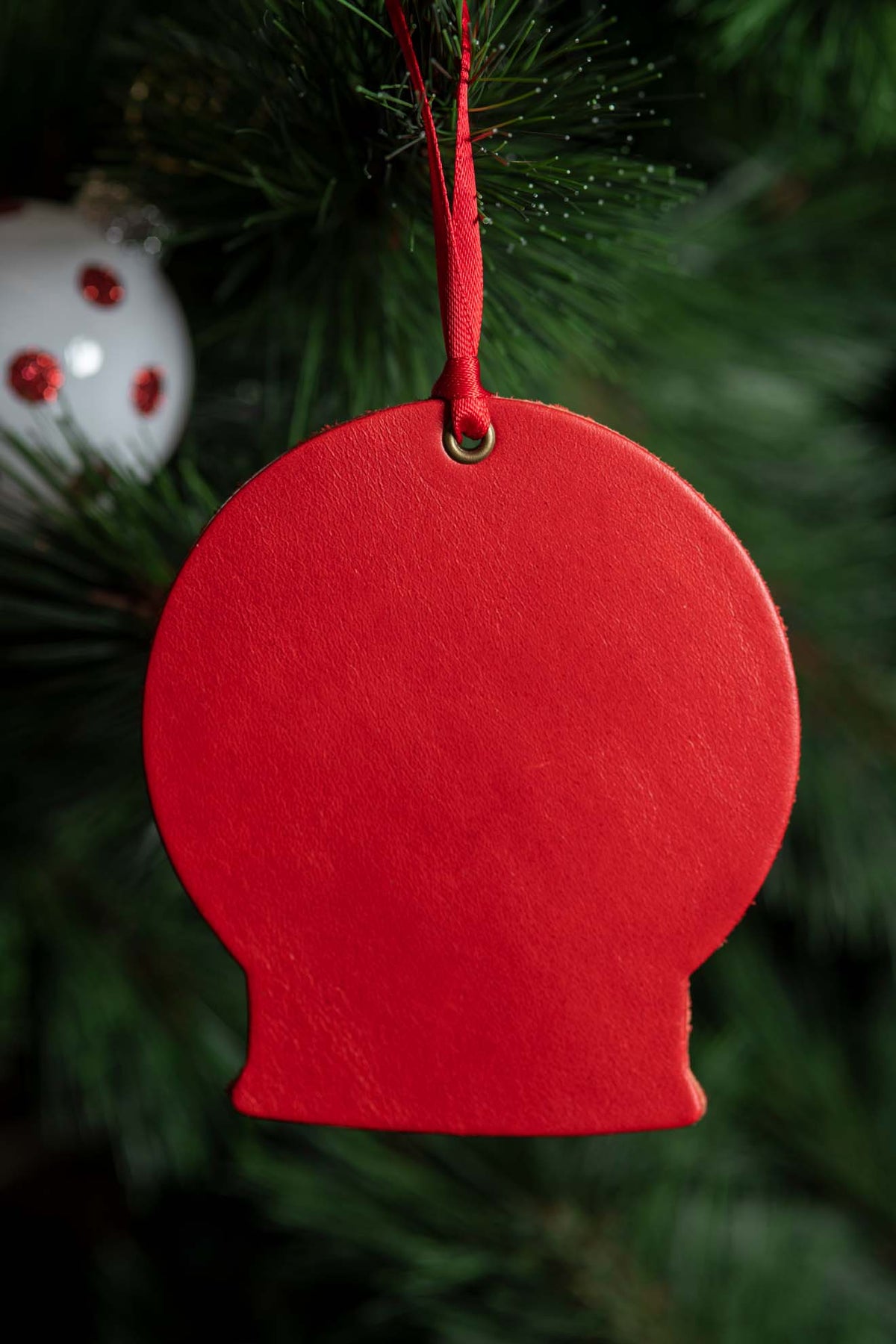 Snow Globe | Leather Ornament