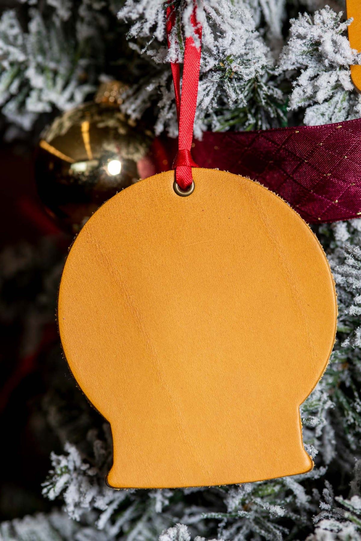 Snow Globe | Leather Ornament