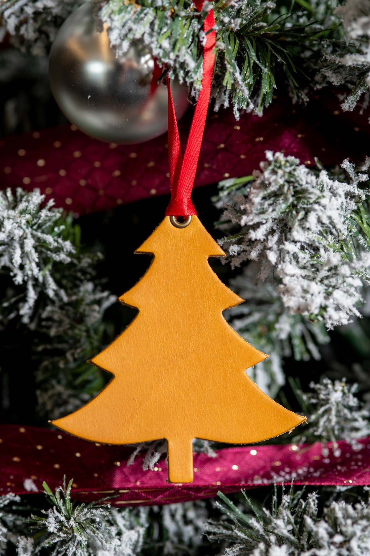 Balsam Fir | Leather Ornament